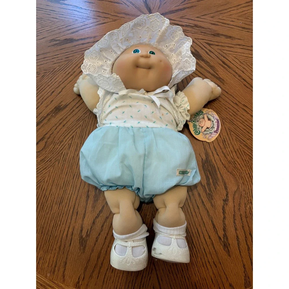 Cabbage Patch Kids Preemie Doll Unisex 14in Blue White Vintage 1984 Coleco Tag